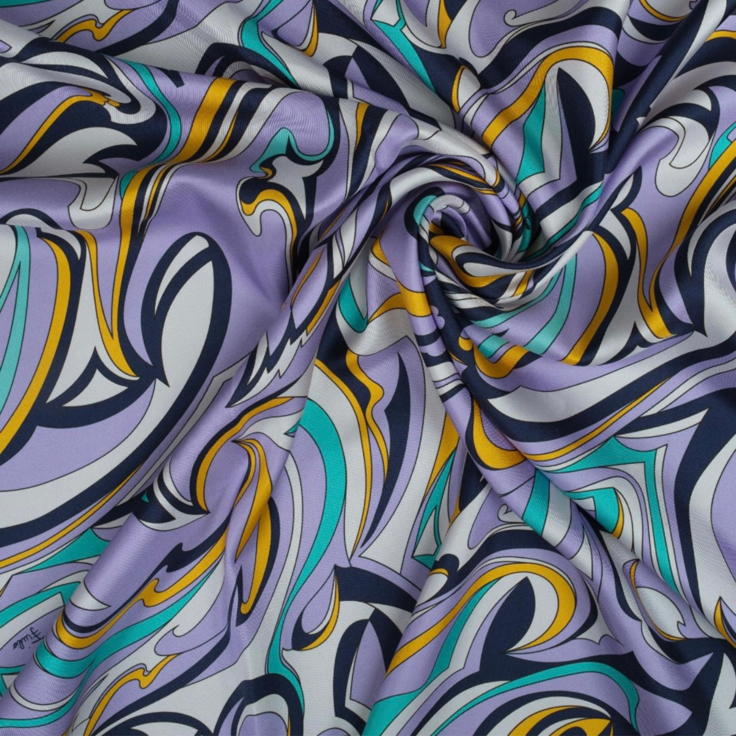 Sustainable Pucci 100% silk pre-tied headscarf in purple