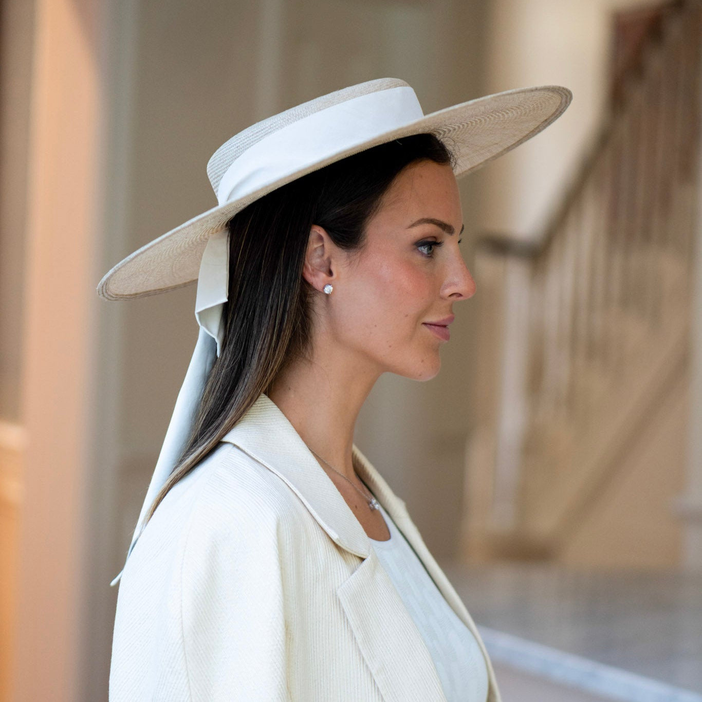 The Leading Lady Boater in Natural and Ivory