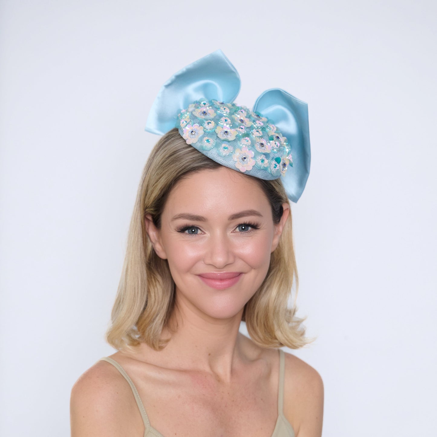 blue spring racing hat 