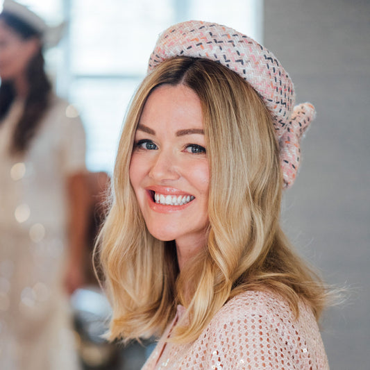 Pillbox in CHANEL tweed with Bow in Pink