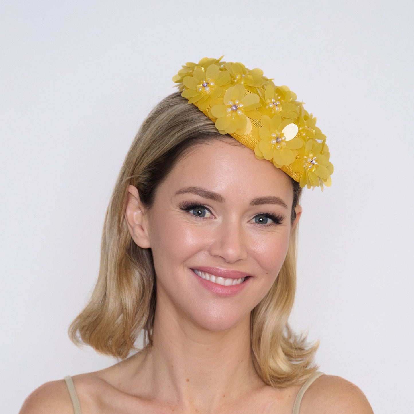 yellow spring racing hat